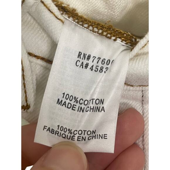 Sandrine Rose The Virgin Label High Rise Straight Leg Jeans Denim White Size 24 - Picture 8 of 9